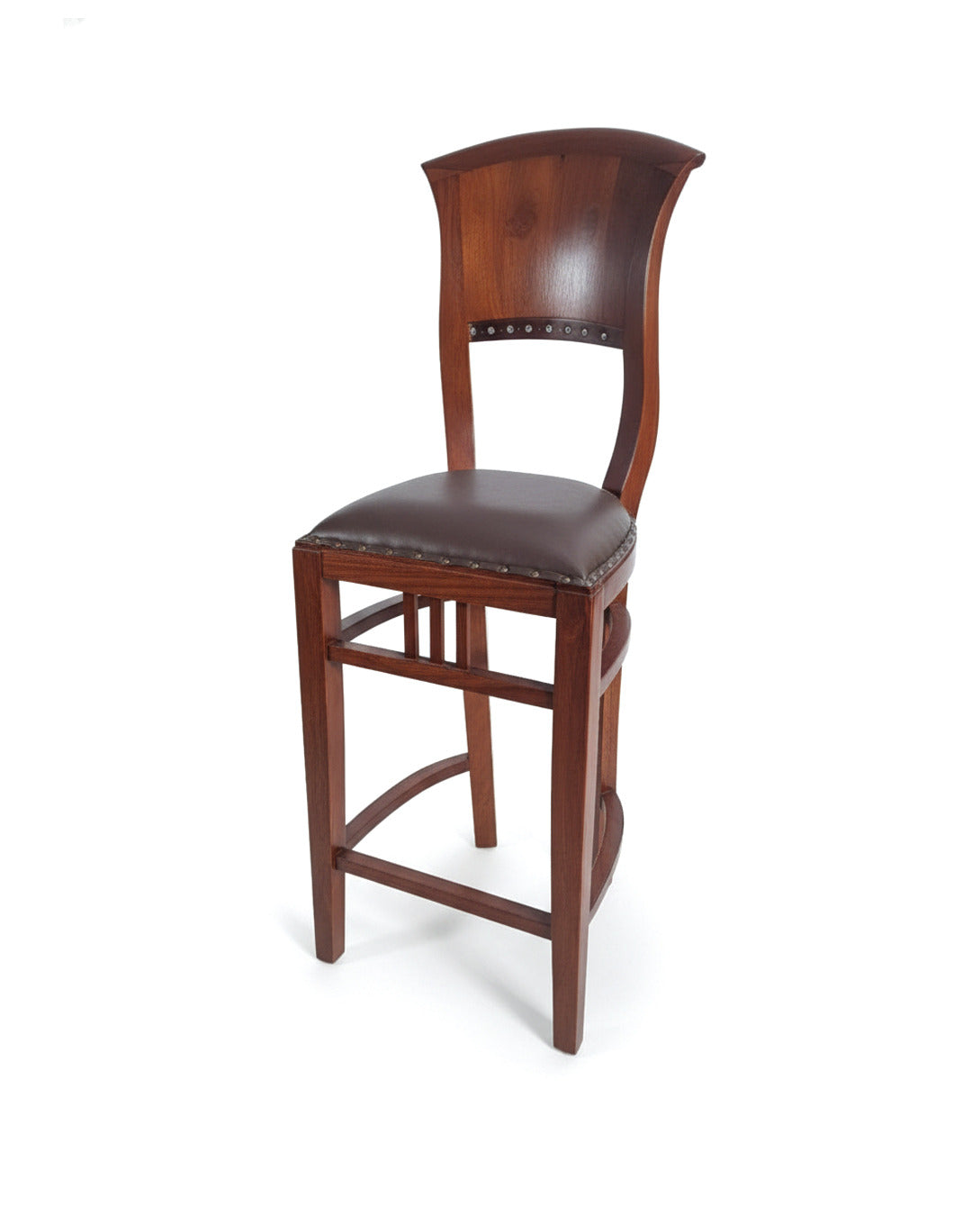 Taburete colonial en teca AM07102025