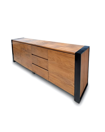 Aparador con patas de metal y madera de teca reciclada AM202109281346