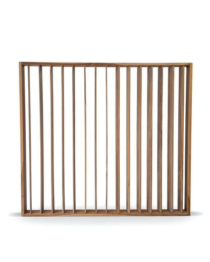 Biombo a medida de lamas giratorias en teca AM08085225