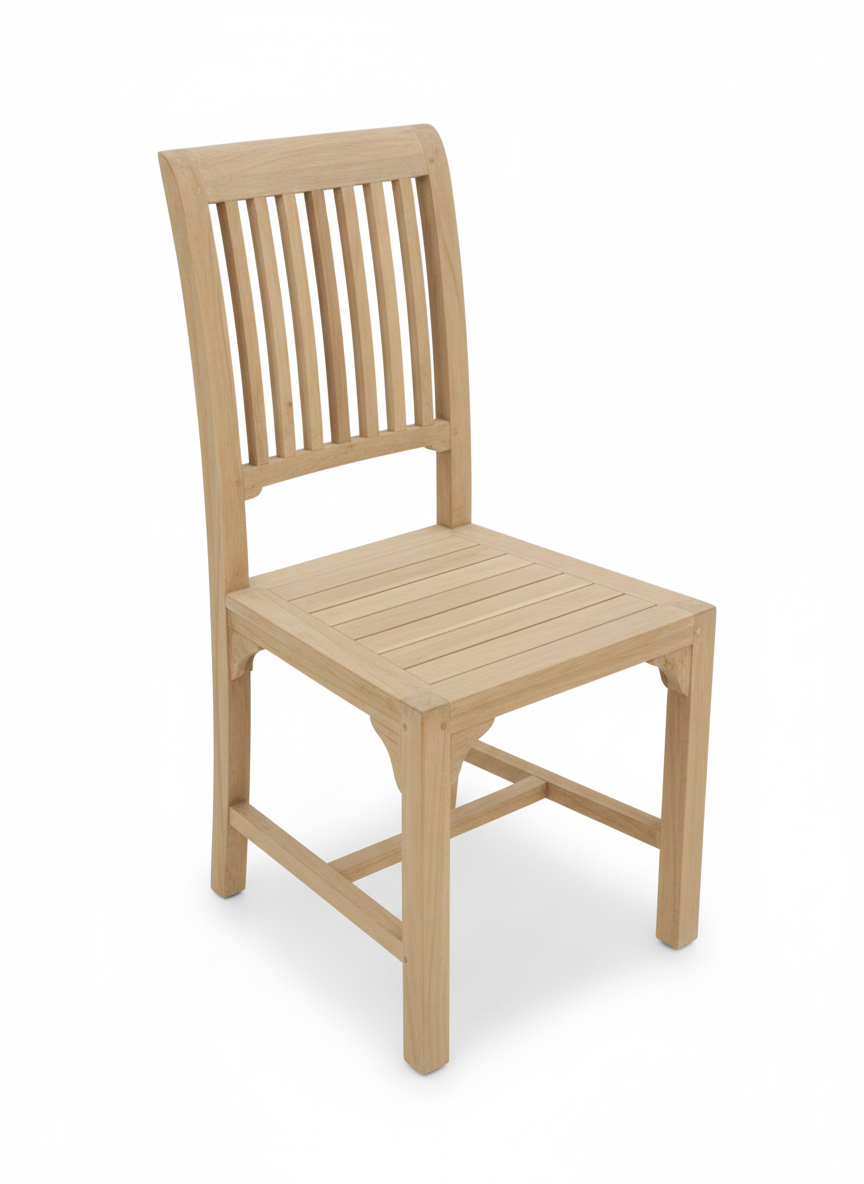 silla colonial en teca AM02125