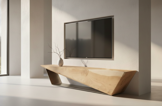 Mueble TV a medida en madera de Suar artesanal AM-14661