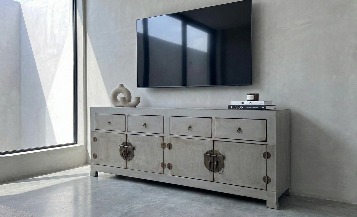 Mueble tv a medida asiático colonial teca AM202410171859