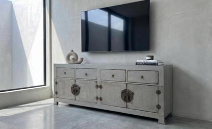 Mueble tv a medida asiático colonial teca AM202410171859