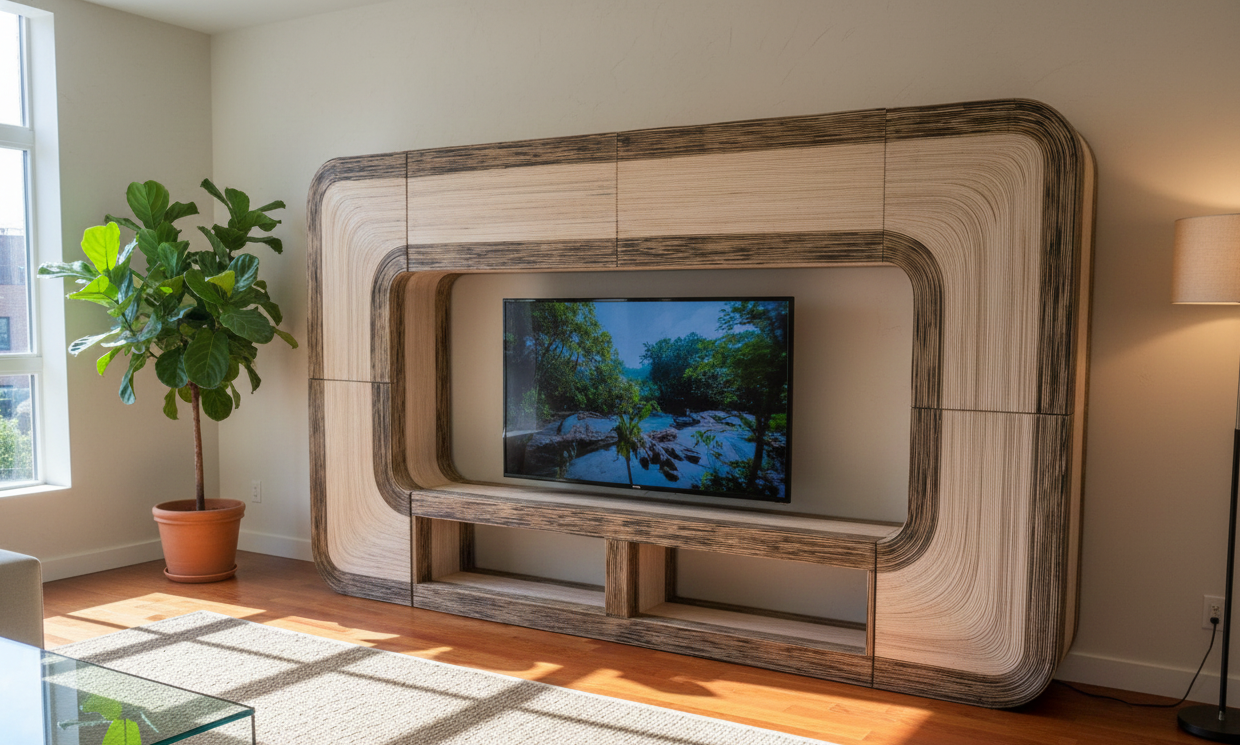 Mueble TV a medida colonial asiático rattan 37/59