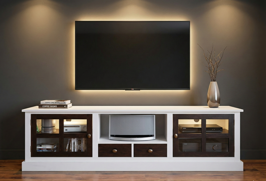 Mueble TV colonial a medida teca 46/59
