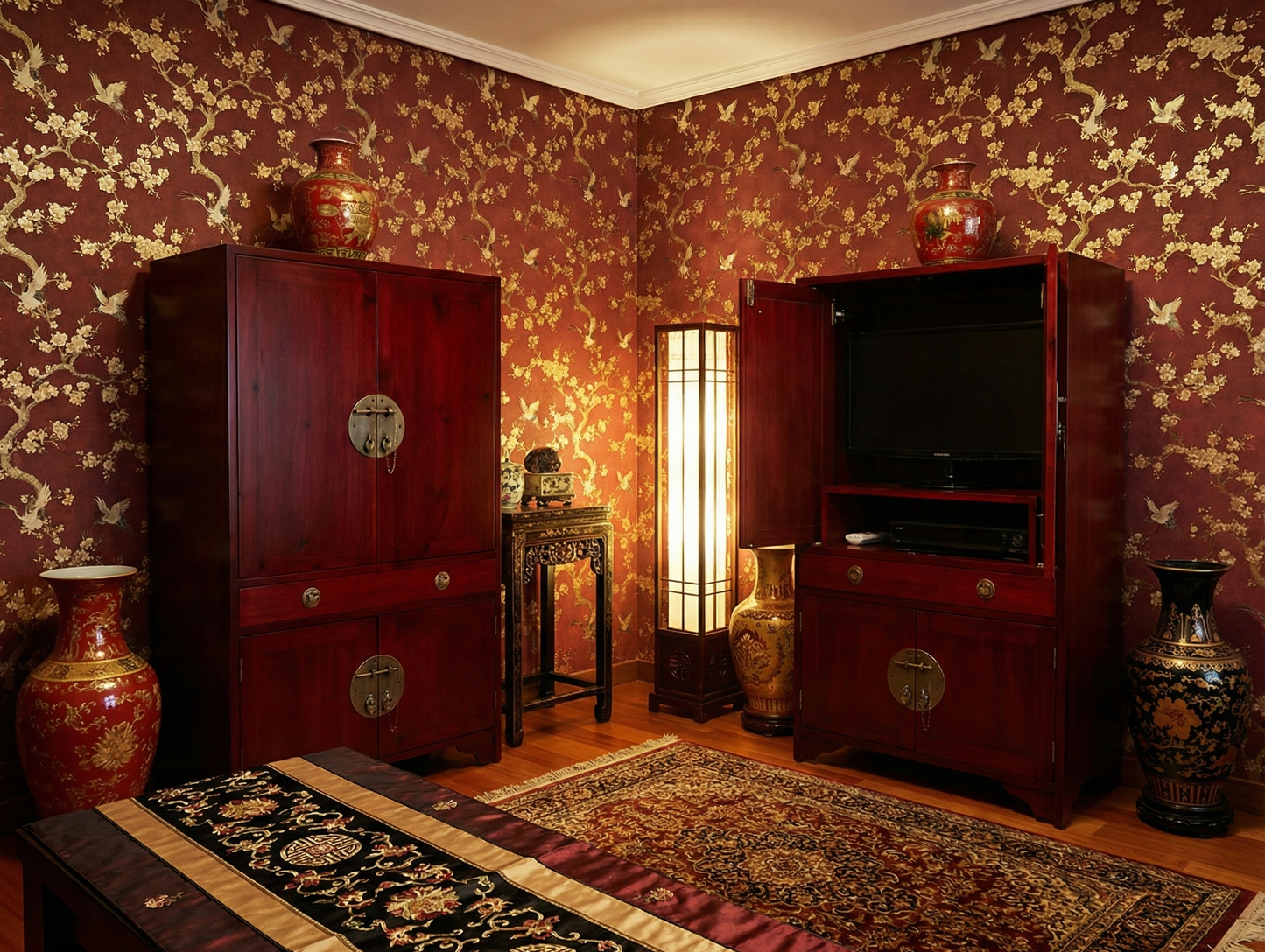 Mueble TV a medida colonial teca 55/59