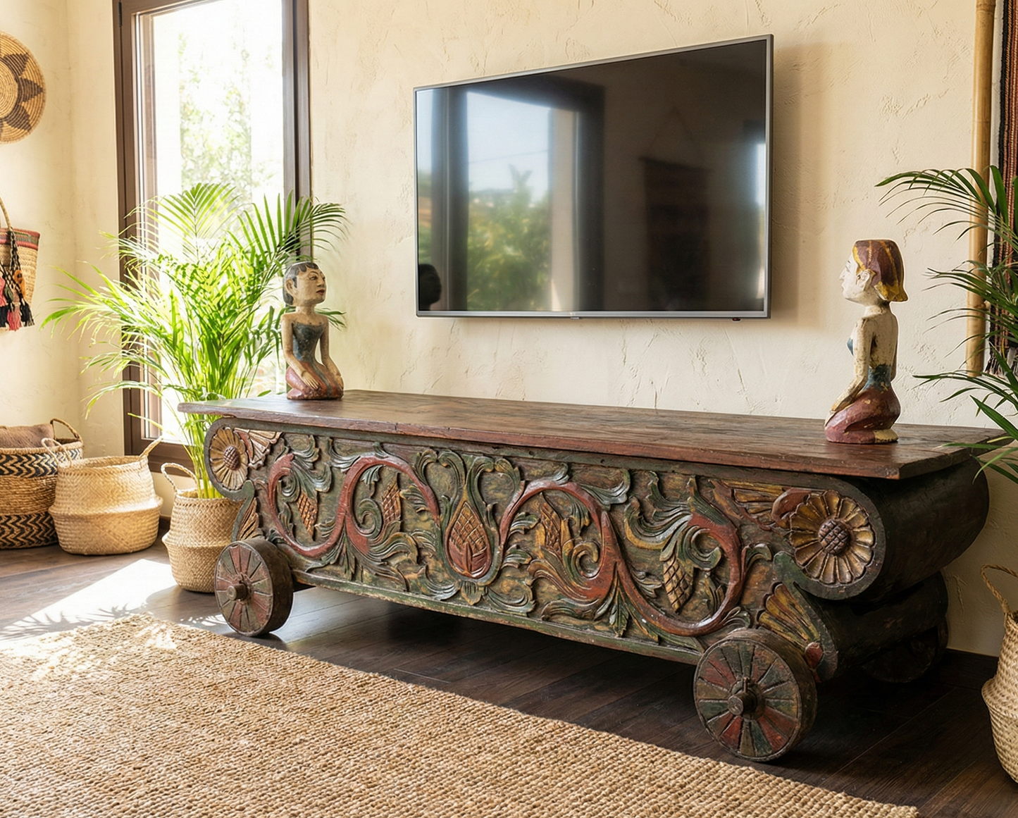 Mueble TV a medida asiático javanés teca01/59