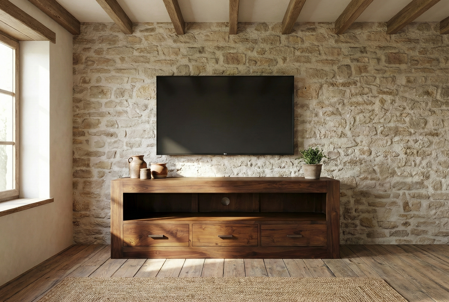 Mueble TV a medida colonial teca 25/59