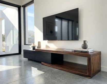 Mueble TV a medida en suar y teca a medida AM131225