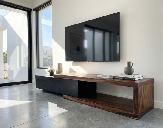 Mueble TV a medida en suar y teca a medida AM131225