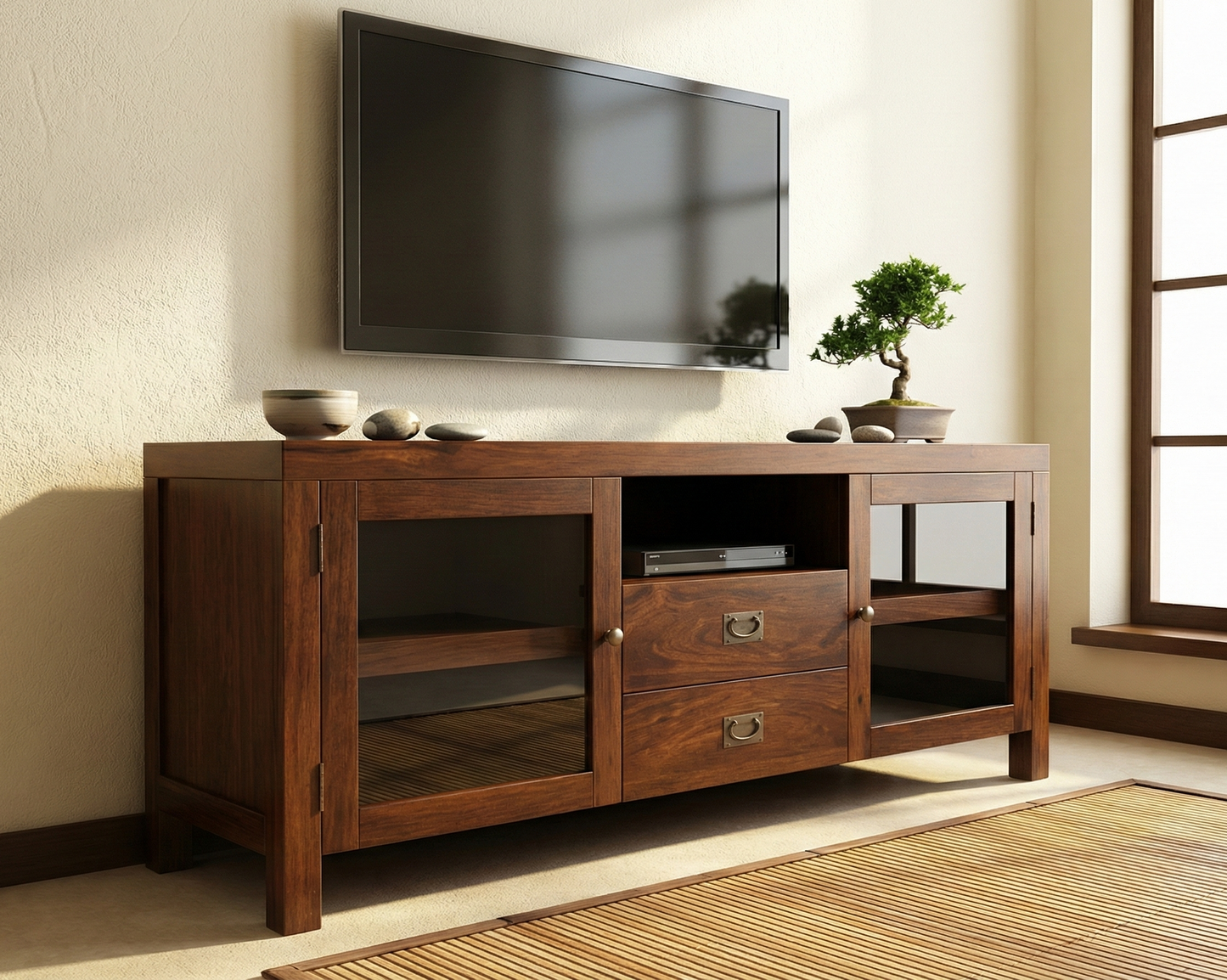 Mueble TV a medida colonial teca 11/59