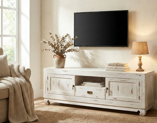 Mueble TV a medida colonial asiático teca 20/59