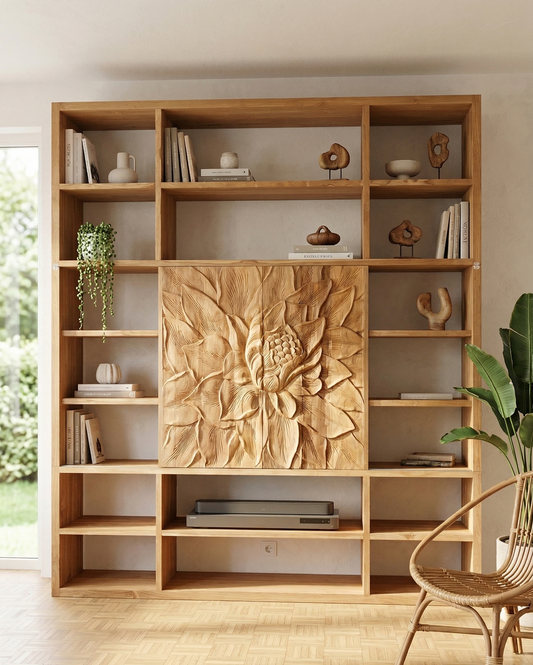 Mueble de televisión con estantería a medida AM1745