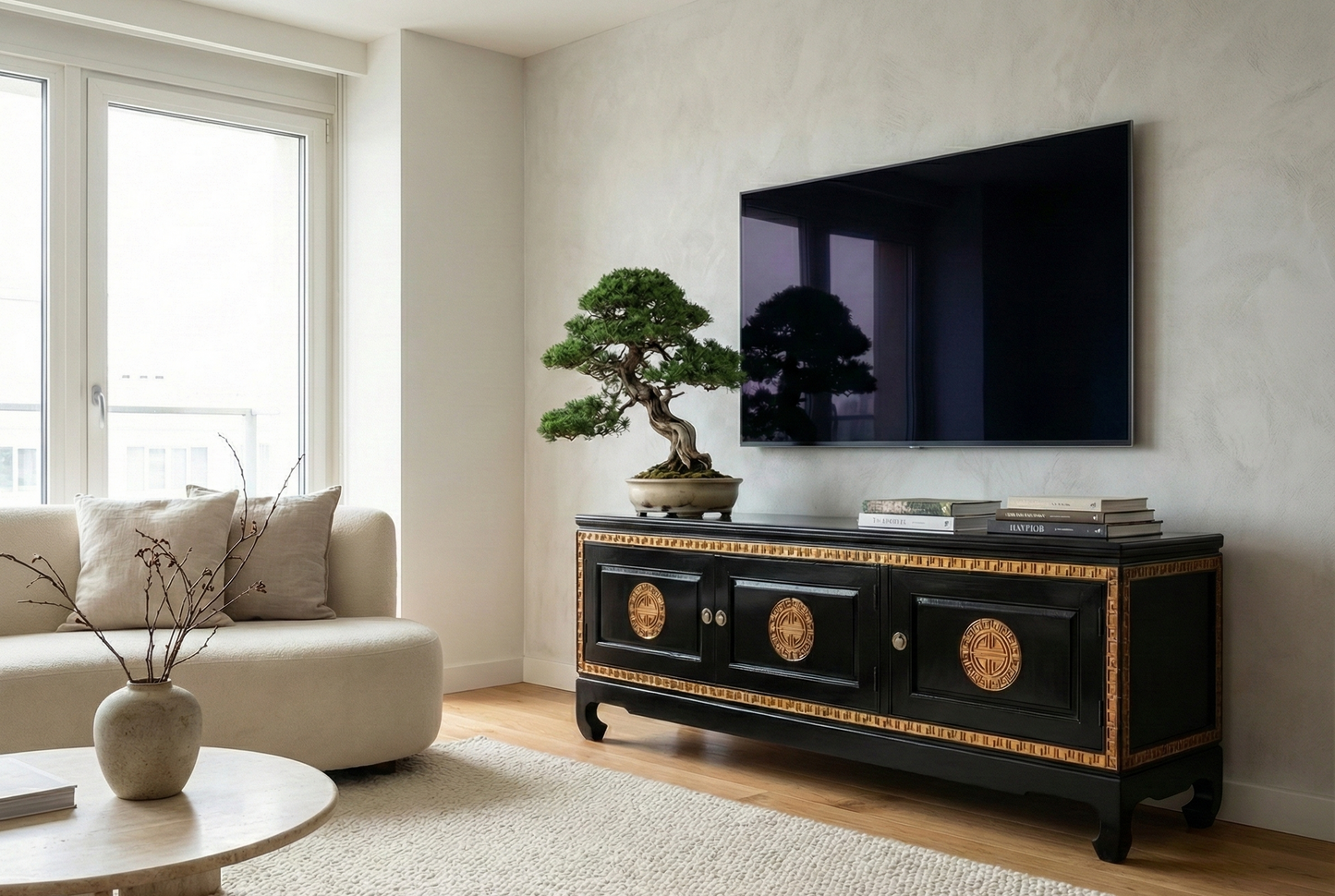 Mueble TV asiático a medida teca AM41/59