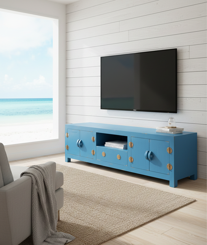 Mueble tv a medida asiático colonial teca AM202410171859