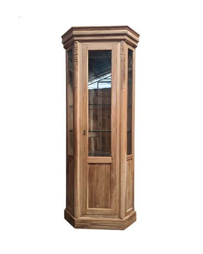 vitrina de rincón a medida  teca AM20251206