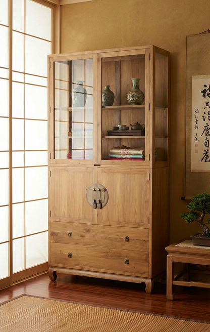 Vitrina colonial a medida teca 01/47