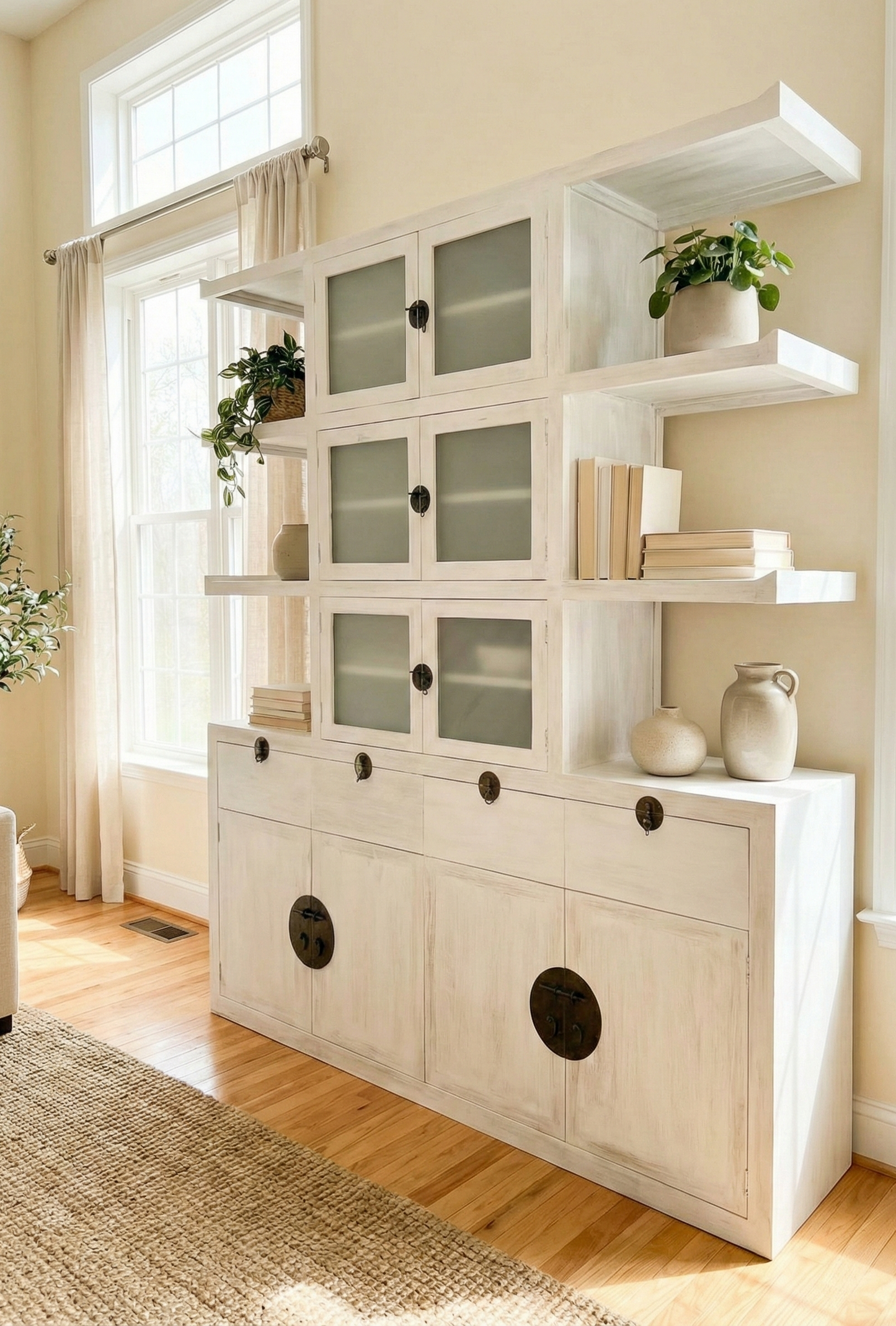 Vitrina colonial asiática a medida teca 43/47