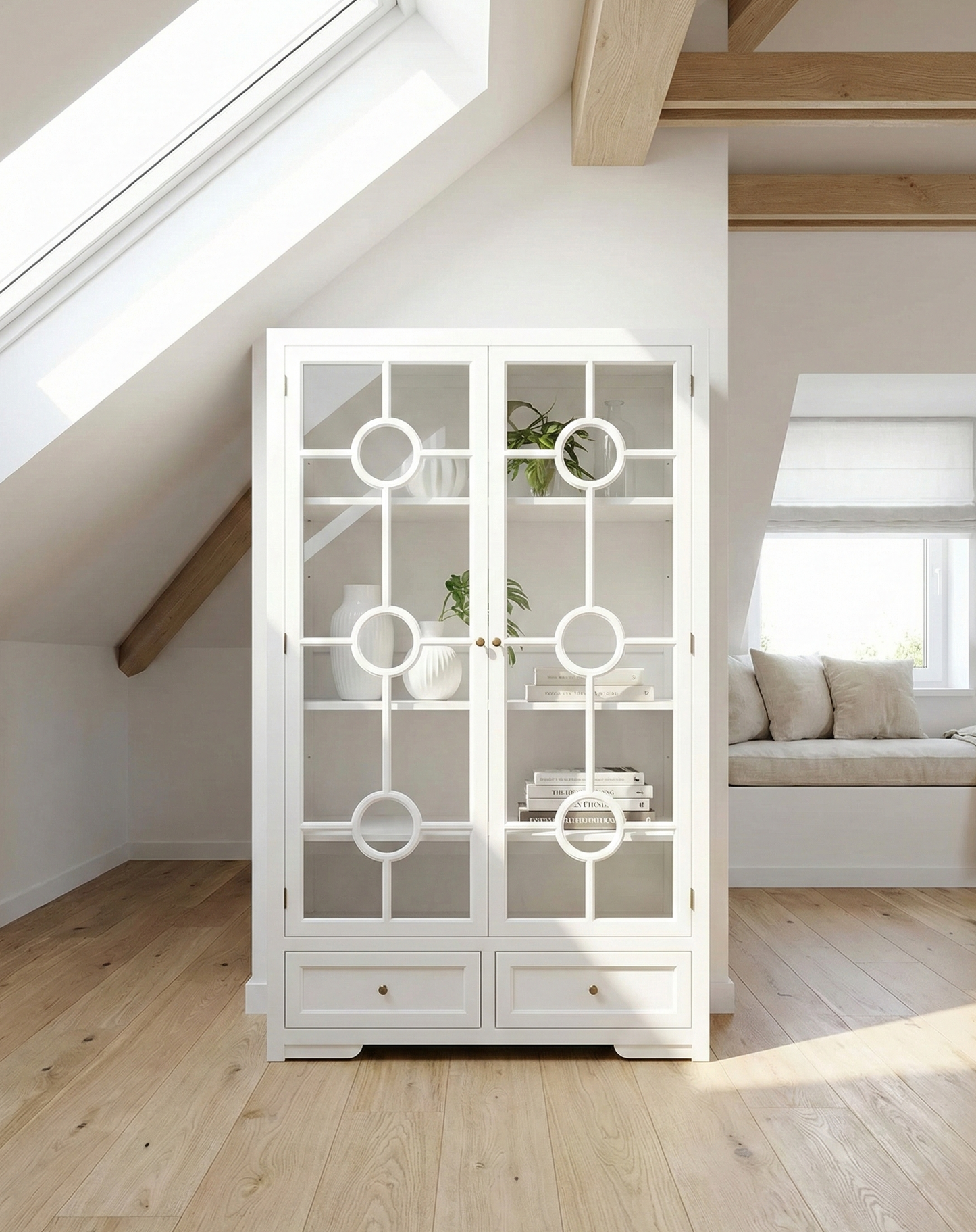 Vitrina  colonial-asiática a medida - AM-14385