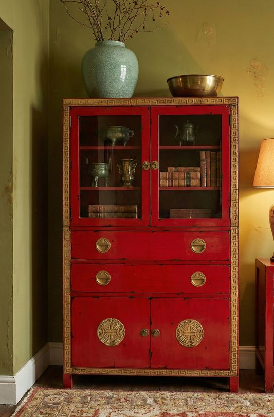 Vitrina colonial asiática a medida AM22/57