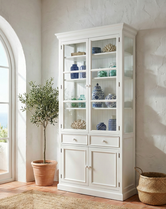 Vitrinas colonial a medida teca 03/47