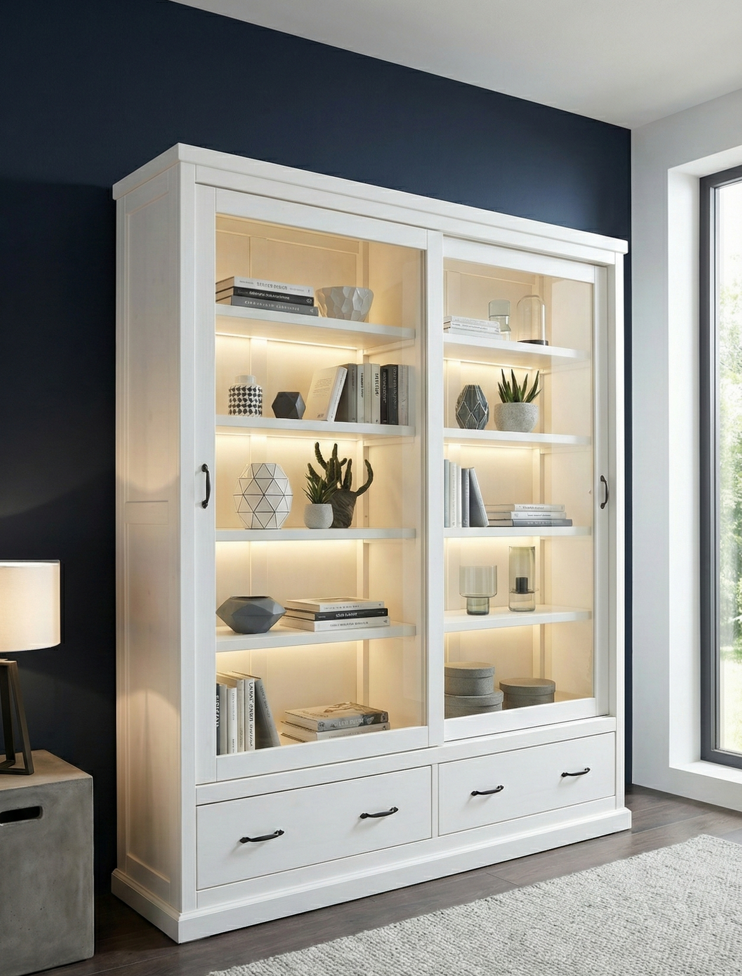 Vitrinas colonial a medida teca 08/47