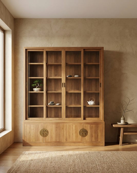 Vitrinas colonial a medida teca 39/47