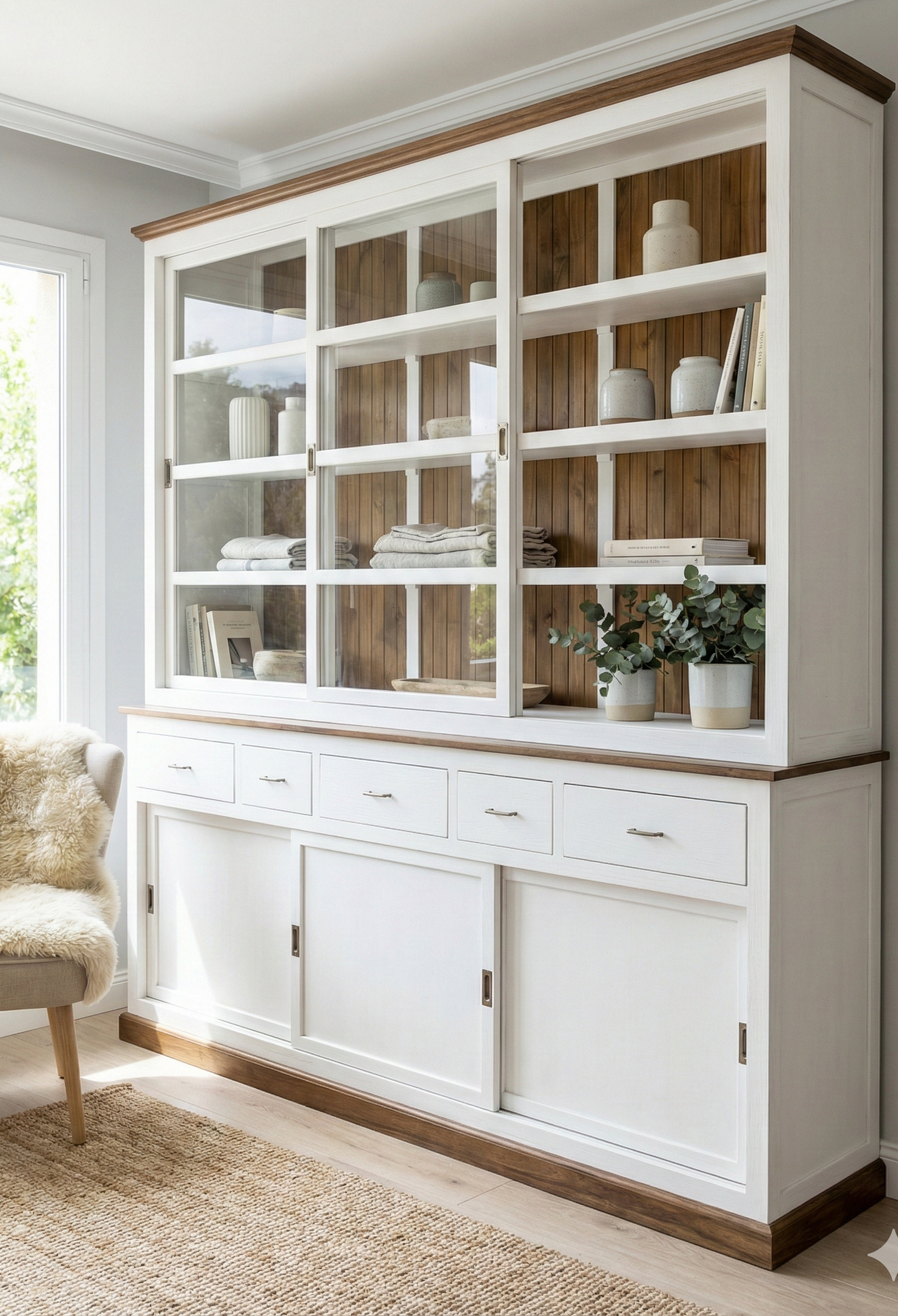 Vitrina colonial  a medida teca AM2103311429