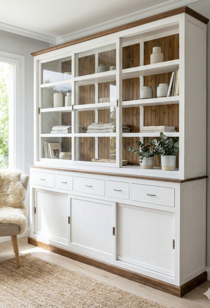 Vitrina colonial  a medida teca AM2103311429