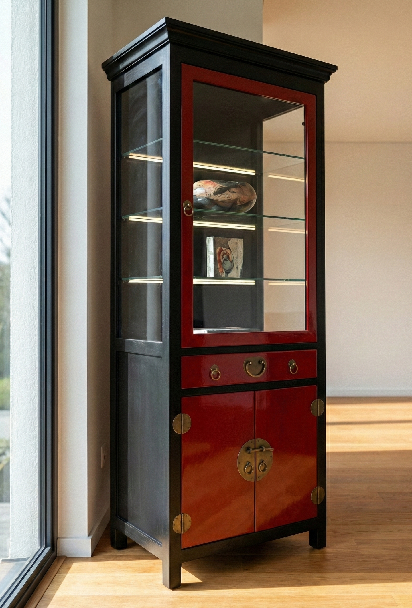 Vitrinas colonial a medida teca 04/47