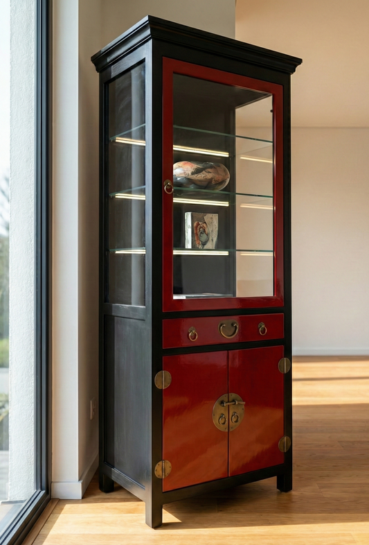 Vitrinas colonial a medida teca 04/47