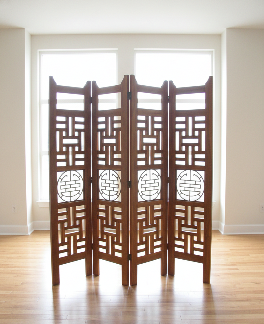 Biombos a medida  teca celosía china AM14/32