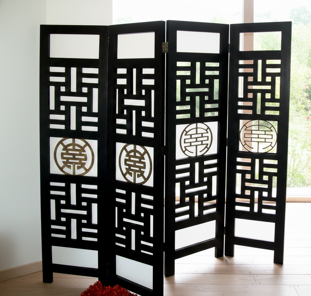 Biombos a medida  teca celosía china AM14/32