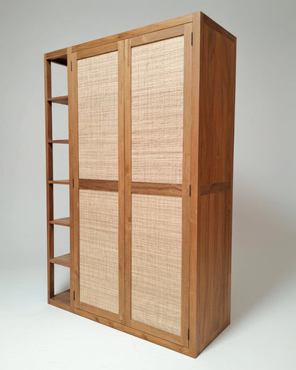Armario a medida en teca y fibras naturales  AM29/01