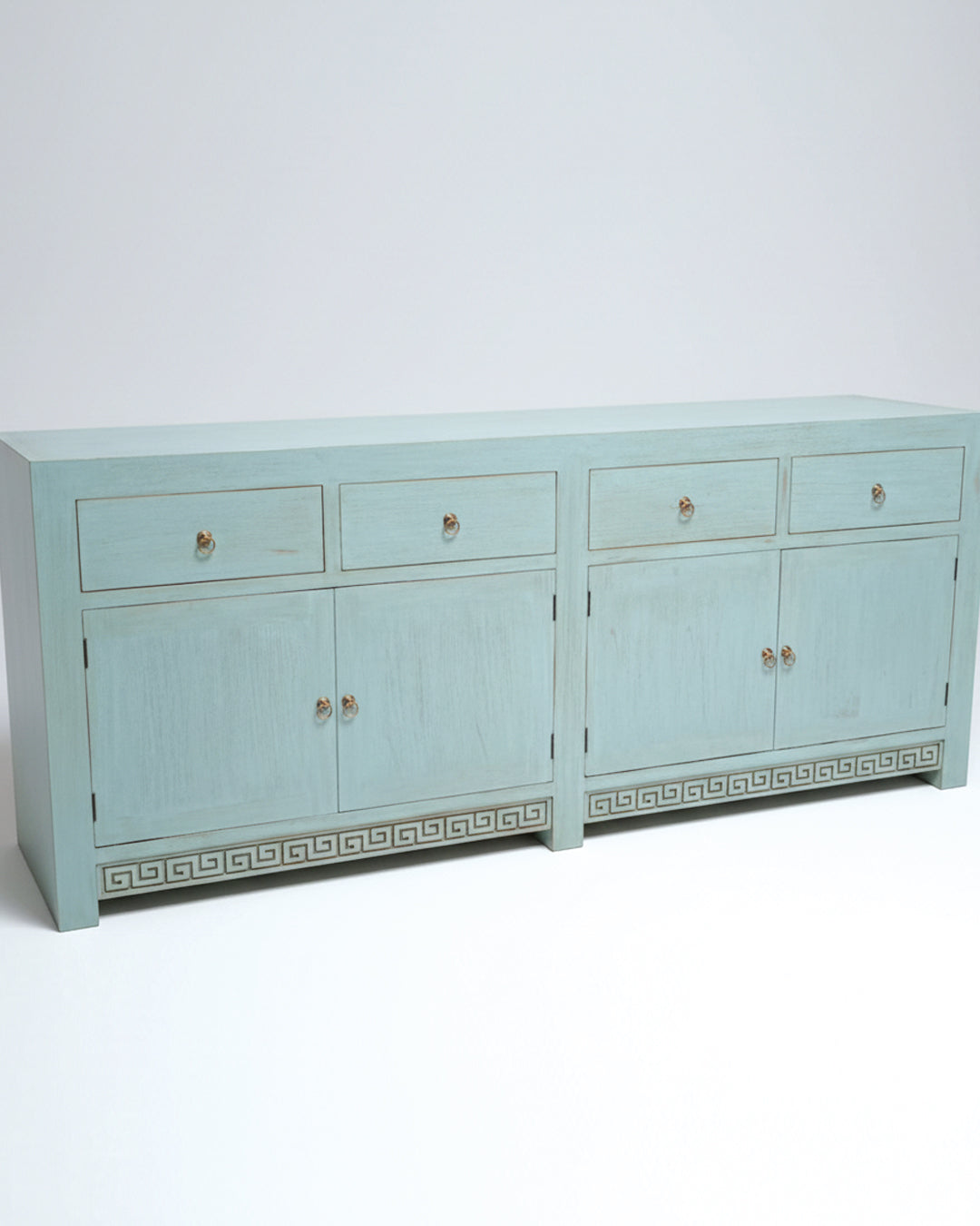 Aparador a medida en madera de teca y celosía tallada estilo asiático AM202201241509