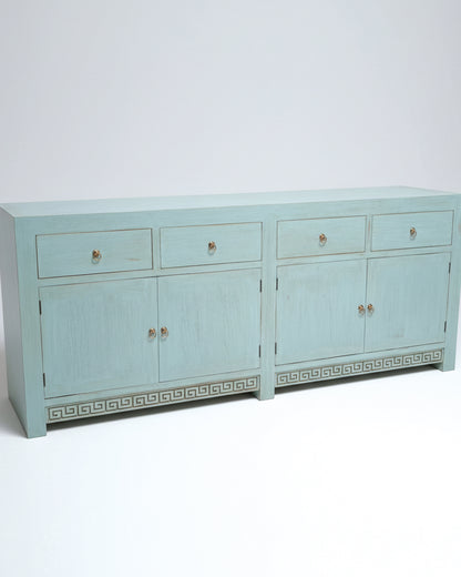 Aparador a medida en madera de teca y celosía tallada estilo asiático AM202201241509