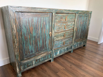 Aparador modelo asiático y colonial en madera de teca AM202109281338