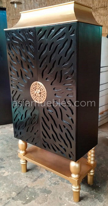 Armario tallado en madera de teca AM-14273