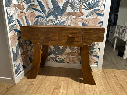 Consola a medida en madera de teca estilo oriental artesanal AM202205060942