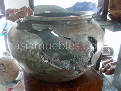 Jarrones Madera – Fibra Natural