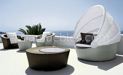 Muebles de fibras sintéticas para jardín