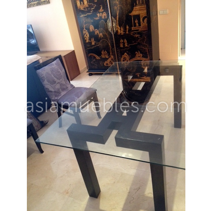 Mesas de comedor a medida colonial asiática metal o madera  25/62